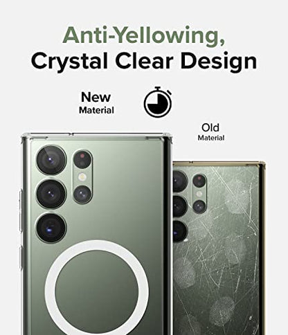 Ringke for Samsung Galaxy S23 Ultra Case [Fusion Magnetic Matte Clear] | Compatible with MagSafe, Oil & Dirt Resistant, Anti-Fingerprint Technology Prevents Oily Smudges, Feels Velvety Soft - size: Galaxy S23 Ultra