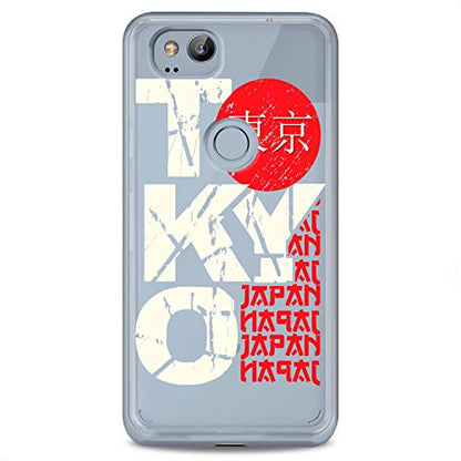 TPU Case Compatible for Google Pixel 9 8 Pro 7a 6a 5a XL 4a 5G 2 XL 3 XL 3a Tokyo Slim fit Design Journey Capital Flexible Silicone Boy Clear Red Japan Soft Cute Print Traveling Man White - color: Tokyo Print
