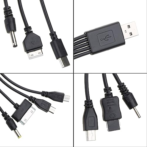 10 in 1 USB Multi USB Cables 20CM/7.87in for Mobile Phones, Speakers, Headphones & Older Mobile Phones