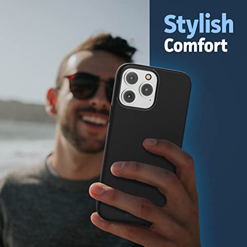 Encased Thin Armor Designed for iPhone 14 PRO Belt Clip Case, Slim Fit Phone Case with Holster (Matte Black) - size: iPhone 14 Pro