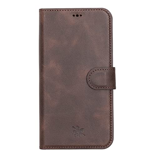 Venito Florence Leather Wallet Phone Case Compatible with iPhone 13 Pro Max (6.7 inch) - Extra Secure with RFID Blocking - Detachable Phone Wallet (Coffee Brown) - color: Coffee Brown, size: iPhone 13 Pro Max