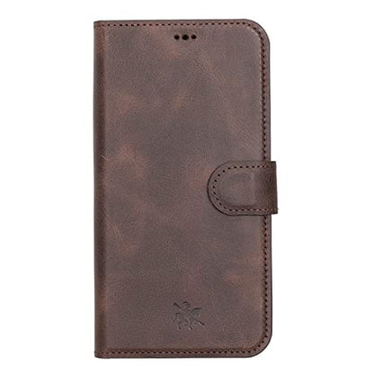 Venito Florence Leather Wallet Phone Case Compatible with iPhone 13 Pro Max (6.7 inch) - Extra Secure with RFID Blocking - Detachable Phone Wallet (Coffee Brown) - color: Coffee Brown, size: iPhone 13 Pro Max