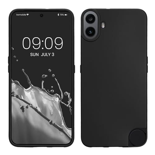 kwmobile Case Compatible with CMF Phone 1 Case - Protective Slim TPU Phone Cover - Soft Matte Finish - Black Matte - color: black matte