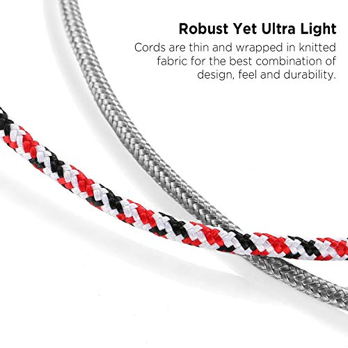 DUKABEL Headphone Splitter, 3.5mm Stereo 2-Way Audio Cable - 20CM / Gray - color: Shinning Silver, size: 9.8 inch / 25 cm