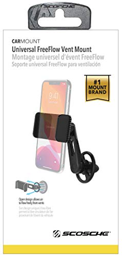 Scosche VP2M-SP Universal Freeflow Vent/Dashboard Phone Holder for Car, 2-in-1 Portable, Adjustable Non-Magnetic Mobile Device Stand with 360° Rotation, Vent Clips and Quick Grip Universal Mount Head - size: 1 Pack, style: FreeFlow Dash / Vent