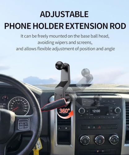Car Phone Holder for Dodge Ram 1500 2009-2012, Ram 2500/Ram 3500 2010-2012 - size: for 2009-2012 Ram 1500 & 2010-2012 Ram 2500 3500