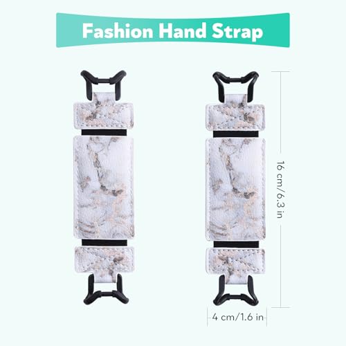 Secure Hand Strap for Kindle and Tablet - High Elasticity Finger Grip Holder Accessories for 6-8 Inches E-Book Tablet. - color: Gray Marble