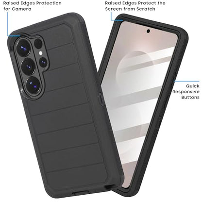 Compatible for Samsung S26 Ultra Rugged Case with Belt Clip Holster & Built-in Screen Protector, Heavy-Duty Full-Body Shockproof Cover, Military-Grade Protective Case (Pro) - color: Pro