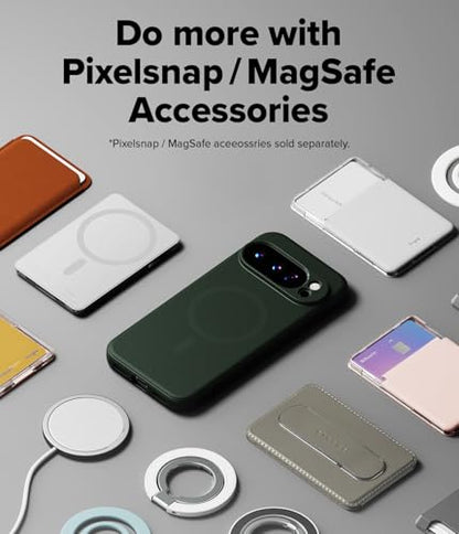 Ringke Onyx Designed for Google Pixel 10 Pro XL Case [Compatible with MagSafe and Pixelsnap] Oil & Dirt Resistant Enhanced Grip Non-Slip Texture Lightweight Cover - Magnetic Dark Green - color: Magnetic Dark Green, size: Pixel 10 Pro XL