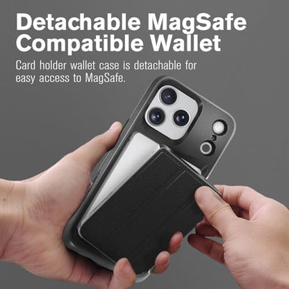 VENA vCommuteX for iPhone 17 Pro Max Wallet Case, Black - color: MagSafe Compatible - Black, size: iPhone 17 Pro Max