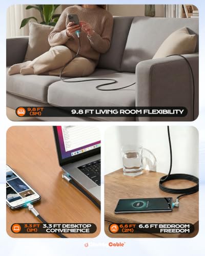 chubbycable RotateX 240W 180° Rotating USB C to USB C Cable, Black, 6.6ft - color: Black, size: 6.6ft (2m)