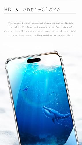 3 Pack for iPhone Air Matte Privacy Screen Protector | Full Coverage 9H Anti-fingerprint Anti-Spy Matte Tempered Glass for iPhone AIR,6.5” - size: iPhone Air - 6.5"