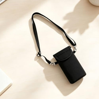 XIHIRCD Universal Cell Phone Pouch with Neck Strap, Black | Waterproof Neoprene Phone Safe Sleeve with Lanyard Holder Around-Neck Carrying Case for Men Women Travel Work Outdoor Activities Accessories