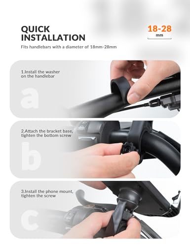 ROCKBROS Bike Phone Holder Security Lock Shockproof Bicycle Phone Mount - color: Handlebar Mount White