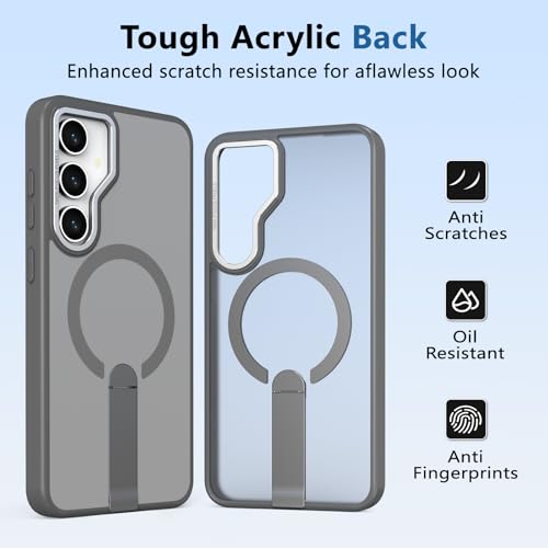 for Galaxy-S24-FE Case, Semi-Transparent Matte, Gray - color: Gray, size: Galaxy S24 FE 6.7"