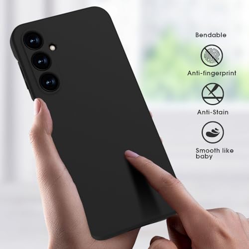 X-level for Samsung Galaxy S23 FE Case Slim Fit Ultra-Thin Super Soft TPU Phone Back Cover, Light Protective Matte Finish Coating Case for Samsung S23 FE 5G -Black - color: Black