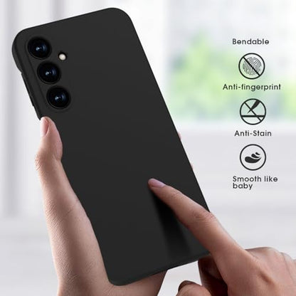 X-level for Samsung Galaxy S23 FE Case Slim Fit Ultra-Thin Super Soft TPU Phone Back Cover, Light Protective Matte Finish Coating Case for Samsung S23 FE 5G -Black - color: Black