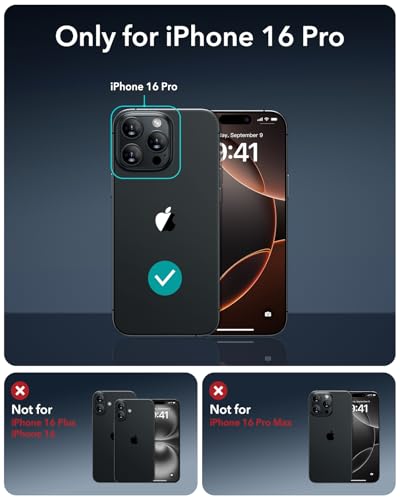 ESR 3 Pack for iPhone 15 Pro Max Screen Protector, [9H Hardness] [Military Grade Shatterproof] Full Coverage Tempered Glass Film with Flawless Fit Tray, HD Clear, Scratch Resistant