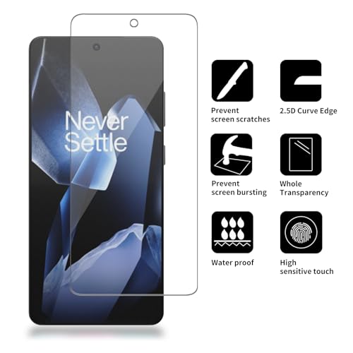 4 Pack Glass Screen Protector Compatible for Oneplus 13R 1+13R 9H Hardness CPH2645 CPH2691 HD Screen Tempered Glass, Scratch Resistant,Easy Install,Case Friendly - size: Oneplus 13R