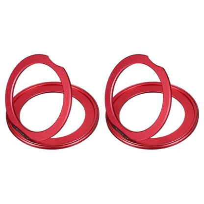 PATIKIL Phone Ring Holder, Metal 360 Rotation Magnetic Phone Grip Holder Stand with Adhesive Backing Smartphone Finger Grip Kickstand for Tablet Case Car Mount Accessory, Red - color: Red