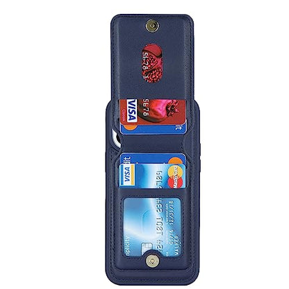 iCoverCase Wallet Case for iPhone 13 Pro Max/12 Pro Max Compatible with MagSafe, Magnetic Detachable Card Slots Holder PU Leather Kickstand Wireless Charging Case 6.7 Inch (Dark Blue) - color: Dark Blue