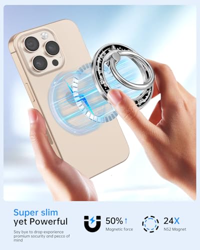 Magnetic Phone Ring Holder, Cute Magnetic Phone Grip, Line Butterfly - color: Line Butterfly