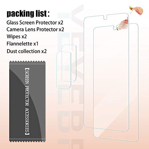 Galaxy S21 HD Clear Tempered Glass Screen Protector + Camera Lens Protectors, [2+2 Pack] [3D Glass] [Fingerprint Support] Screen Protector Glass For Samsung Galaxy S21 - size: Galaxy S21