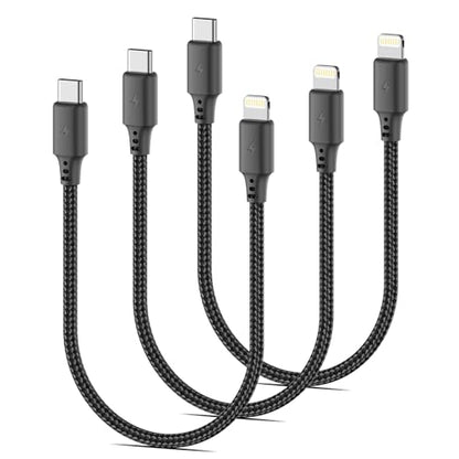 1FT USB C to Lightning Cable, 3Pack iPhone Charger Cord for iPhone 14/13/12 - size: 1FT