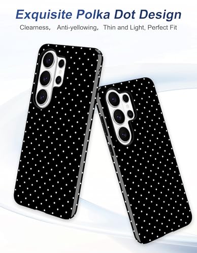 Magnetic Polka Dot Case for Samsung Galaxy A16 5G, Black | Compatible with MagSafe, Cute Dots Aesthetic Design, Soft TPU and Hard PC Protective Phone Cover for Women Girls - color: Black Polka Dot