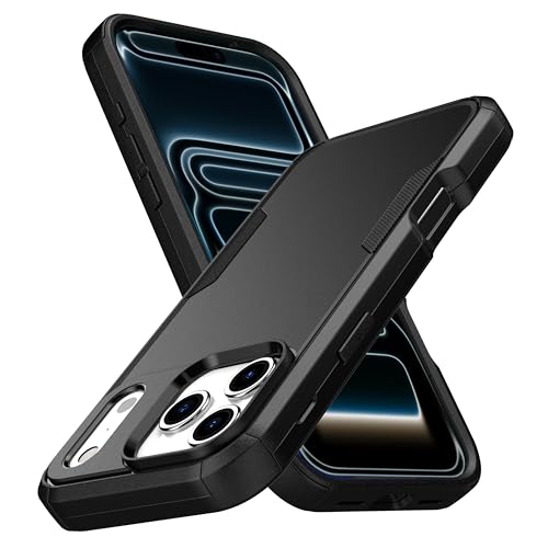 MXX for iPhone 17 Pro Case, Heavy Duty 3 in 1 Wing Design Protective Cover with MagSafe, Phone Case 2025 (Black) - color: Black, size: iPhone 17 Pro