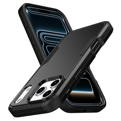 MXX for iPhone 17 Pro Case, Heavy Duty 3 in 1 Wing Design Protective Cover with MagSafe, Phone Case 2025 (Black) - color: Black, size: iPhone 17 Pro