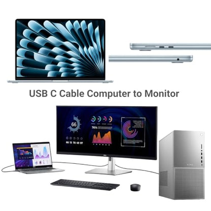 Ubluker USB C to USB C Cable 40Gbps 3.3FT, USB4 Cable with Thunderbolt 4 - size: 3.3 feet