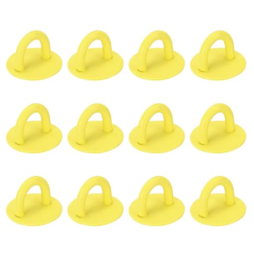 12Pcs Phone Ring Holder (0.7 Inch) - Adhesive Round Shaped Phone Finger Grip Hook Smartphones Keychain Ring Charm Loop for DIY Tablet Case Accessories, Yellow - color: Yellow