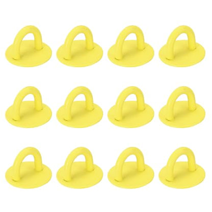 12Pcs Phone Ring Holder (0.7 Inch) - Adhesive Round Shaped Phone Finger Grip Hook Smartphones Keychain Ring Charm Loop for DIY Tablet Case Accessories, Yellow - color: Yellow
