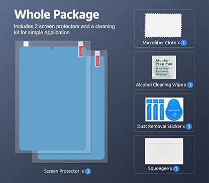 MoKo PET Matte Screen Protector for Samsung Galaxy Tab S6 Lite 10.4 2024/2022 (P613/P619) & 2020 (SM-P610/P615), [Paper-feeling Film Writing for S-Pen] 2-Pack Anti-Glare Premium PET Film, Matte