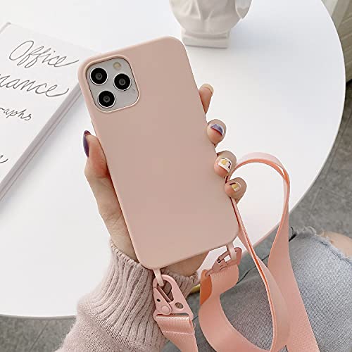 Compatible with iPhone 6/7/8/SE2/SE3,Crossbody Phone Case with Lanyard Cute Soft Silicone Case with Adjustable Shoulder Strap Shockproof Protector Compatible with Women Girls Black - color: Black, size: iPhone 6/7/8/SE2/SE3