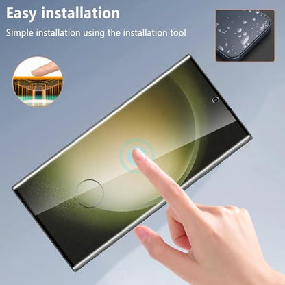 Tempered Glass Screen Protector for Samsung Galaxy S23 Ultra, 3-Pack 3D Full Edge Coverage Film, 9H HD Bubble-Free Film, Anti-Scratch Premium Protective Glass for Galaxy S23 Ultra 5G 6.8 Inch - size: Samsung Galaxy S23 Ultra