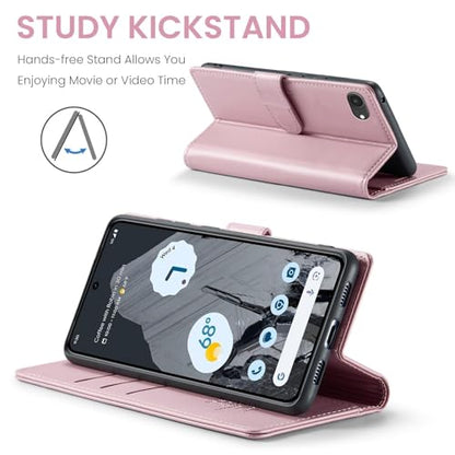 FLIPALM Card Holder Wallet Case for iphone 17e, Pink | Card Holder, RFID Blocking, PU Leather Folio Flip, Kickstand, Protective Shockproof Cover - color: Pink