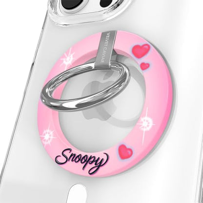 VELVET CAVIAR Compatible with MagSafe Phone Grip - Magnetic Ring Holder with Adjustable Stand - Removable MagSafe Accessories for iPhone 16, 15, 14, 13, 12 (Snoopy Be Mine) - color: Snoopy Be Mine