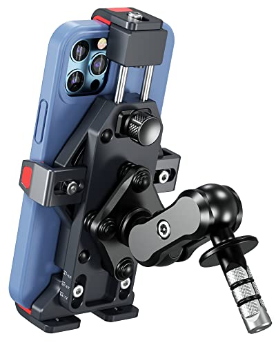 BRCOVAN Metal Anti-Theft Motorcycle Fork Stem Phone Mount Holder