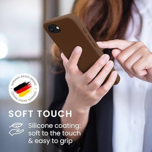 kwmobile Case Compatible with Apple iPhone 17e / iPhone 16e Case - Slim Protective TPU Silicone Phone Cover - Chocolate - color: Chocolate, size: iPhone 17e / iPhone 16e