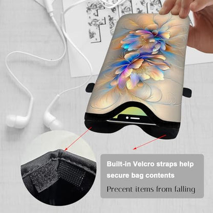 Neoprene Cell Phone Sleeve Pouch Case Bag with Crossbody Strap Neck Lanyard for Women 7.1 X 3.9 in BF Flowers - color: BF Flowers