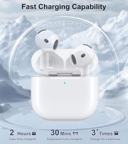 Wireless Charging Case Compatible with AirPods 4 (USB-C Port) | Replacement Case with Bluetooth Pairing Sync Button, Earbuds Not Included