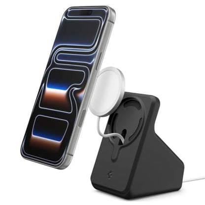 Spigen for MagSafe Charger (25W) Stand Holder Case Nightstand MagFit - color: Black, size: MagFit