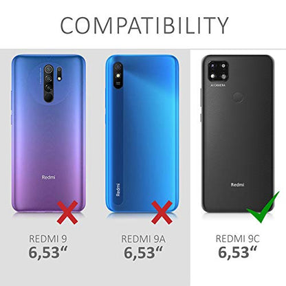 kwmobile Case Compatible with Xiaomi Redmi 9C Case - Soft Slim Protective TPU Silicone Cover - Mint Matte