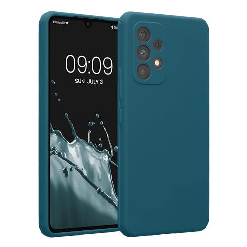 kwmobile Case Compatible with Samsung Galaxy A53 5G Case - Slim TPU Silicone Phone Cover - Soft Touch Finish - Teal Matte - color: teal matte, size: Galaxy A53 5G