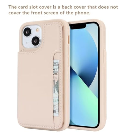 iCoverCase Compatible with iPhone 13 Mini Case with Card Holder, Wallet Phone Case for Women Men RFID Blocking PU Leather Protective Case 5.4 Inch (Beige) - color: Beige