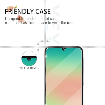 Galaxy A26 HD Clear Tempered Glass Screen Protector + Camera Lens Protectors, [2+2 Pack] [3D Glass] [Anti-Glare] [Bubble-Free] Screen Protector Glass For Samsung Galaxy A26 - size: Galaxy A26