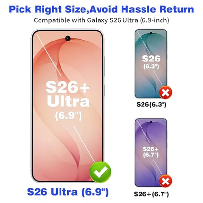 for Samsung S26 Ultra Wallet Case 4 Credit Card ID Holder Clear Flip | Cover for Galaxy S26 Ultra Kickstand Card Holder Slot for Men Women Shockproof Dual Layer TPU Hard Shell Protective Bumper - size: for Galaxy S26 Ultra, 6.9“
