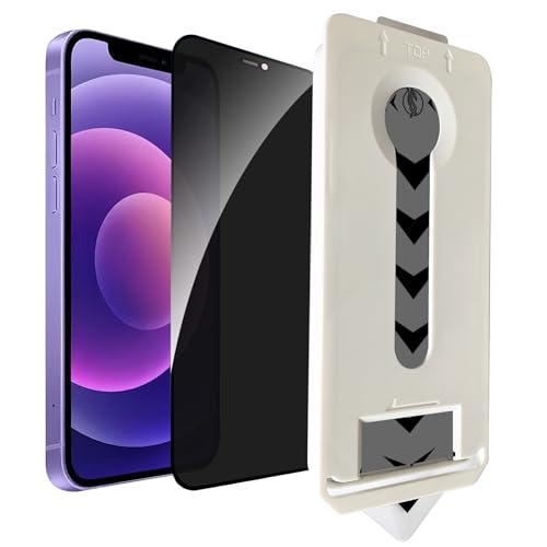 2 Pack Privacy Screen Protector [Auto-Alignment, Auto-Dust Removal] Easy Installation Full Coverage Shatterproof Anti-Spy Tempered Glass Film (for iPhone 12/12 Pro-6.1 Inches) - size: for iPhone 12/12 Pro-6.1 Inches